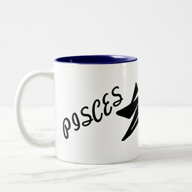 Pisces. Ziqpu  Two-Tone Coffee Mug (Left)