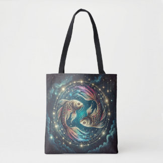 Pisces Zodiac Art Tote Bag