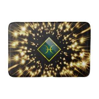 Pisces zodiac bath mat