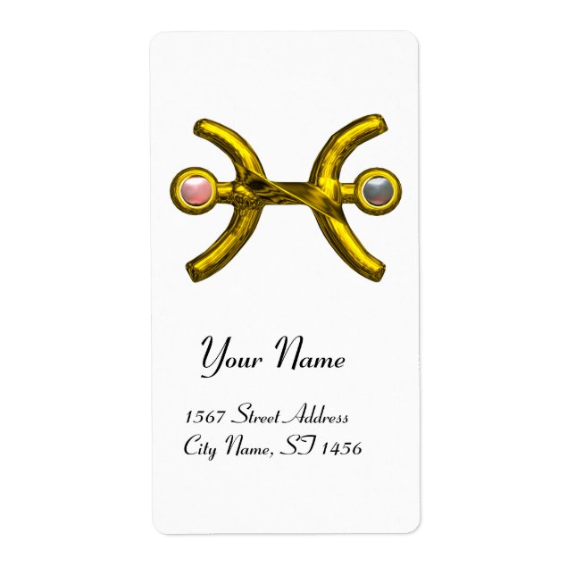 PISCES ZODIAC BIRTHDAY Pink White Pearls (Front)