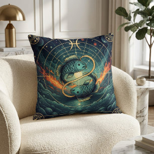 Pisces Zodiac Celestial Cushion