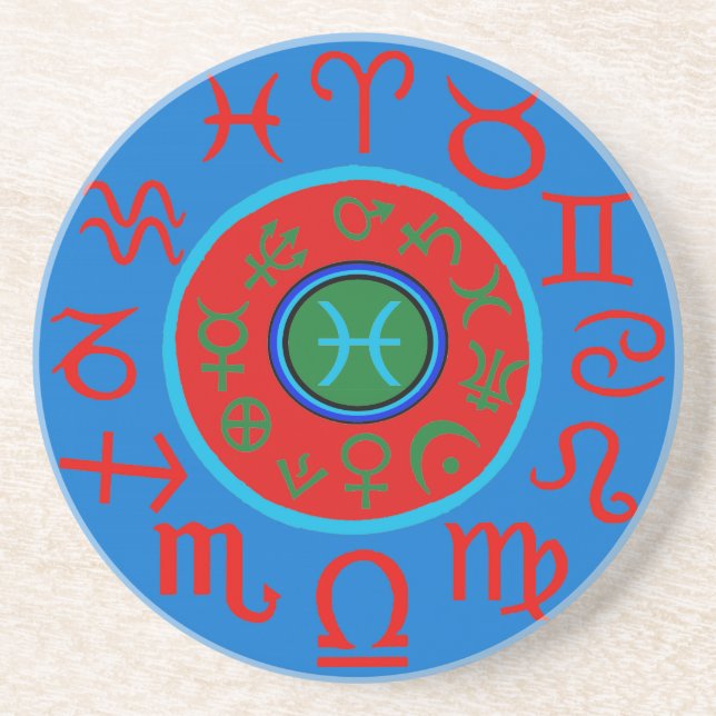 Pisces Zodiac Coaster (Front)