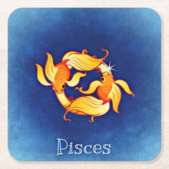 pisces zodiac coasters (Front)