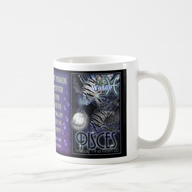 Pisces zodiac Cup or mug (Right)