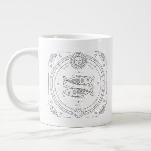 Pisces Zodiac Custom BirthdayMug Large Coffee Mug