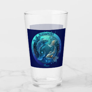 Pisces Zodiac Customisable Beer Glass
