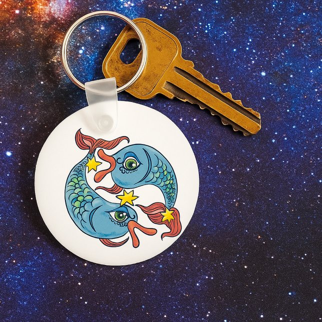 Pisces Zodiac Fish Horoscope Key Ring (Creator Uploaded)