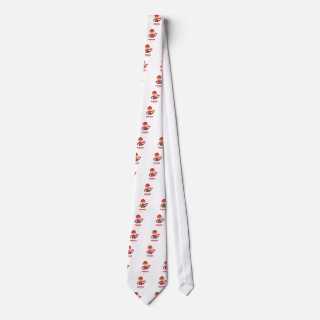 Pisces Zodiac for kids Tie (Front)