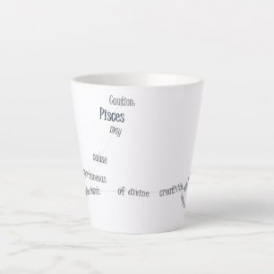 Pisces Zodiac Fun Inspiring Daily Use Custom Gift Latte Mug
