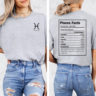 PISCES Zodiac Horoscope Star Sign Symbol T-Shirt