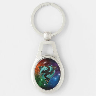 Pisces Zodiac Keychain Astrology Gift