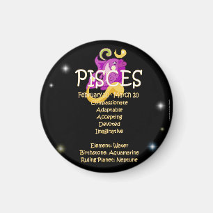 Pisces zodiac magnet