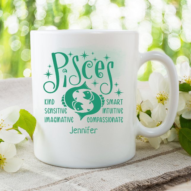 Pisces Zodiac Personalised Traits Horoscope  Coffee Mug (Creator Uploaded)