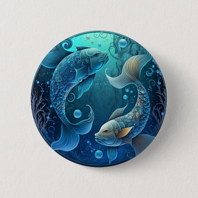 Pisces Zodiac Pin (Front)