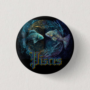 Pisces Zodiac Sign 3 Cm Round Badge