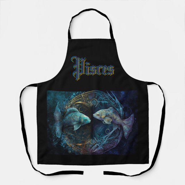 Pisces Zodiac Sign Apron (Front)