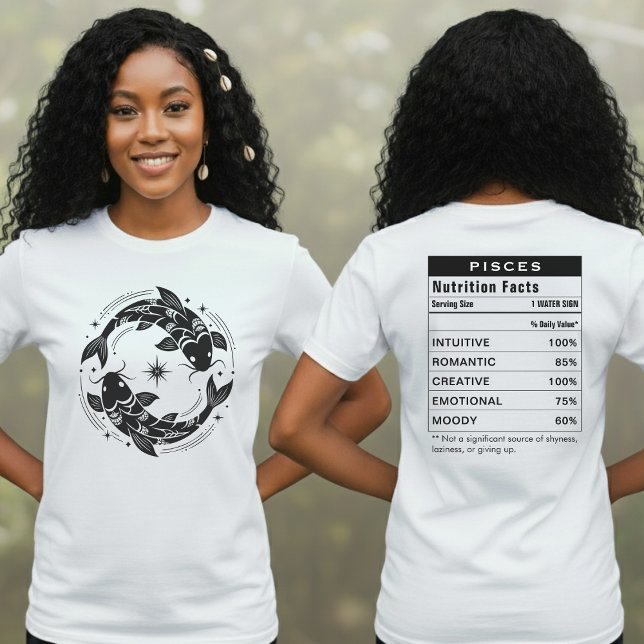 Pisces Zodiac Sign Astrology Nutrition Facts T-Shirt (Pisces Zodiac Sign Astrology Nutrition Facts T-Shirt
)