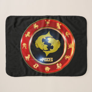 Pisces Zodiac Sign Astrology Sherpa Blanket