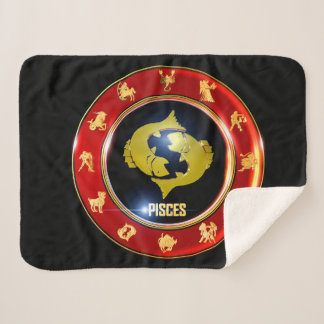 Pisces Zodiac Sign Astrology Sherpa Blanket
