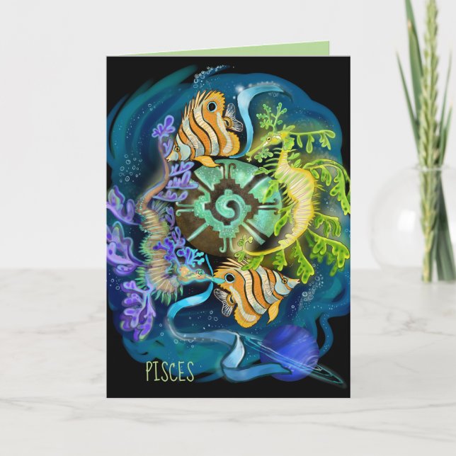 Pisces Zodiac Sign Card (Front)