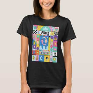 Pisces Zodiac Sign Colourful Collage Astrology Bir T-Shirt