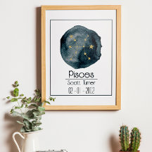 Pisces Zodiac Sign: Custom Name & Birthday