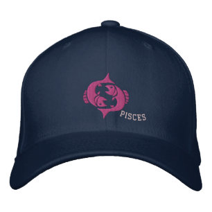 Pisces Zodiac Sign Embroidery Feb 19 - March 20 Embroidered Hat