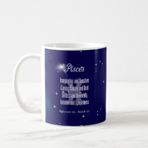 Pisces Zodiac Sign Horoscope Constellation Coffee Mug