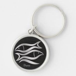 Pisces Zodiac Sign Key Ring