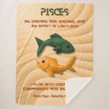 Pisces Zodiac Sign Modern 3D Astrology Design