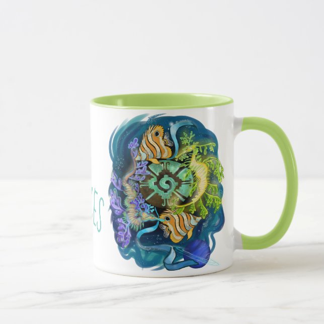 Pisces Zodiac Sign Mug (Right)