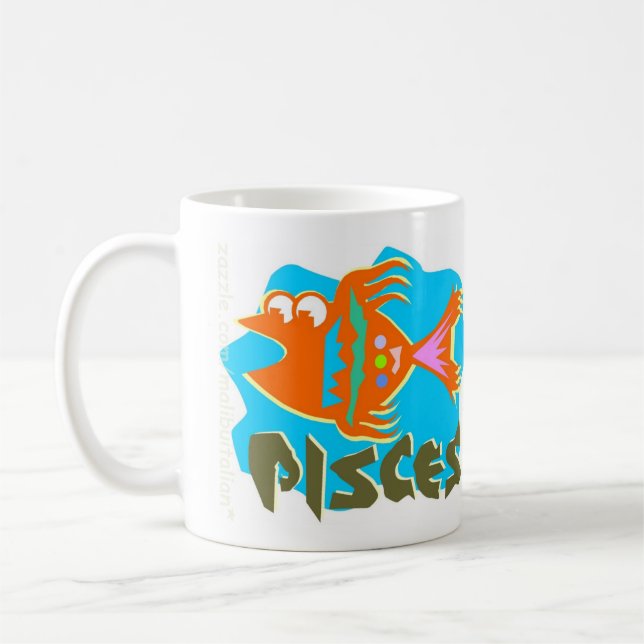 Pisces Zodiac Sign Mug (Left)