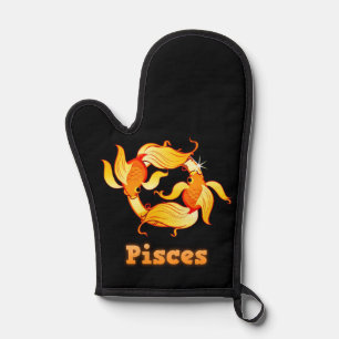 Pisces zodiac sign oven mitt