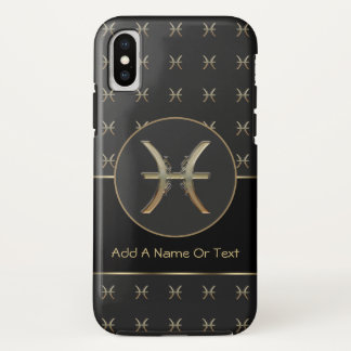 Pisces Zodiac Sign Personalised iPhone X Case