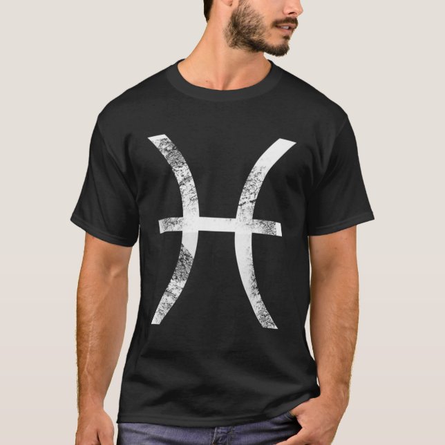 Pisces Zodiac Sign Symbol T-Shirt (Front)