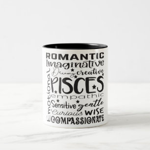 Pisces Zodiac Sign Traits Two-Tone Coffee Mug