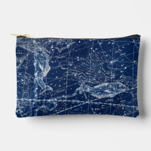 Pisces Zodiac Sign Vintage Illustration Accessory Pouch