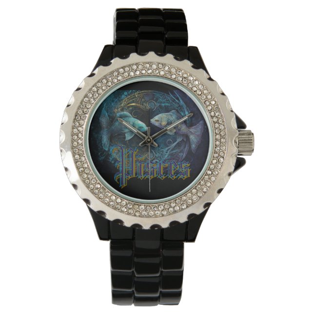 Pisces Zodiac Sign Watch (Front)