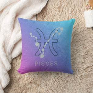 Pisces Zodiac Star Sign Horoscope Constellation Cushion