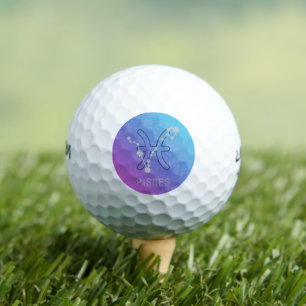 Pisces Zodiac Star Sign Horoscope Constellation Golf Balls