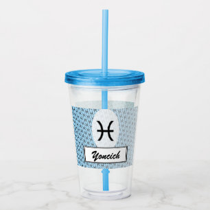 Pisces Zodiac Symbol Standard by K Yoncich Acrylic Tumbler