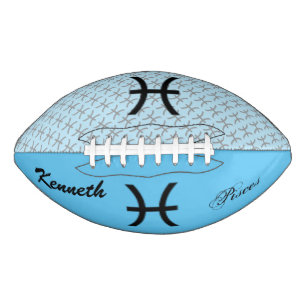 Pisces Zodiac Symbol Standard by Kenneth Yoncich Football
