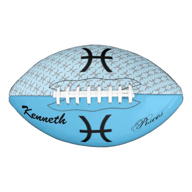 Pisces Zodiac Symbol Standard by Kenneth Yoncich Football (Front)