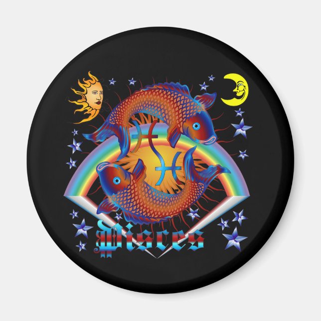 Pisces-Zodiac-V-1 Magnet (Front)