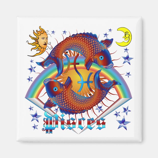 Pisces-Zodiac-V-1 Magnet (Front)