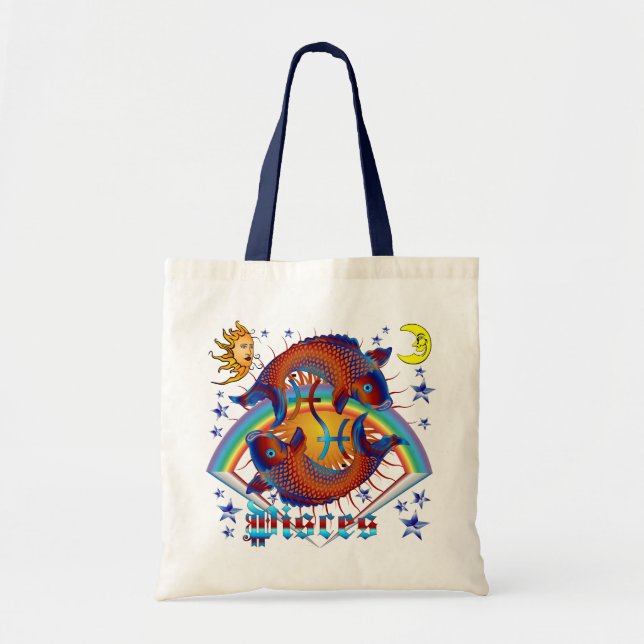 Pisces-Zodiac-V-1 Tote Bag (Front)