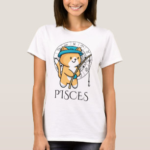 Pisces Zodiac Women White T-Shirt