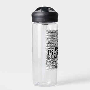 Pisces Zodiac Word Cloud Inspiration Water Bottle