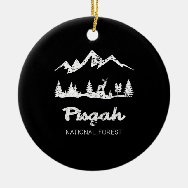 Pisgah National Forest Ceramic Ornament (Front)