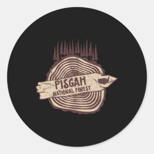 Pisgah National Forest North Carolina Asheville Classic Round Sticker